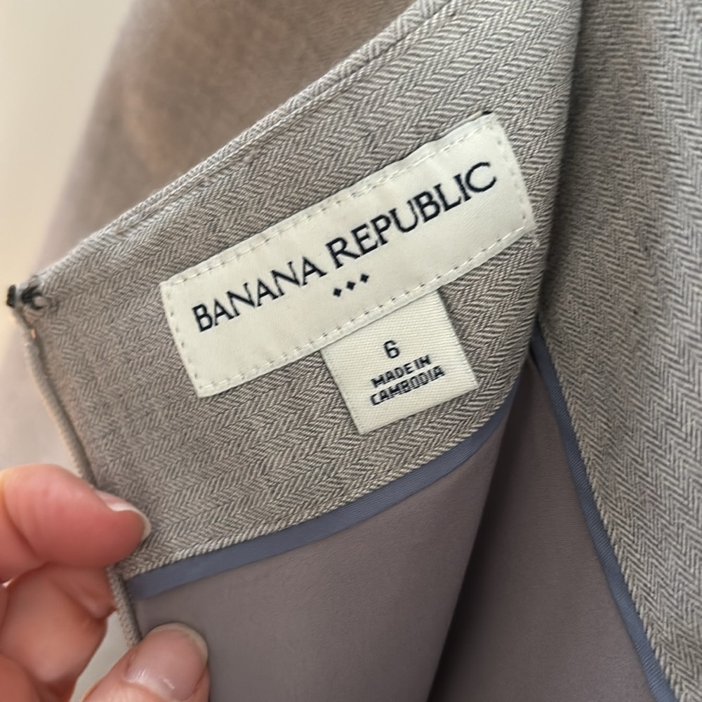 Banana Republic Factory Grey Wool Blend Mini Skirt Size 6 - Picture 6 of 7